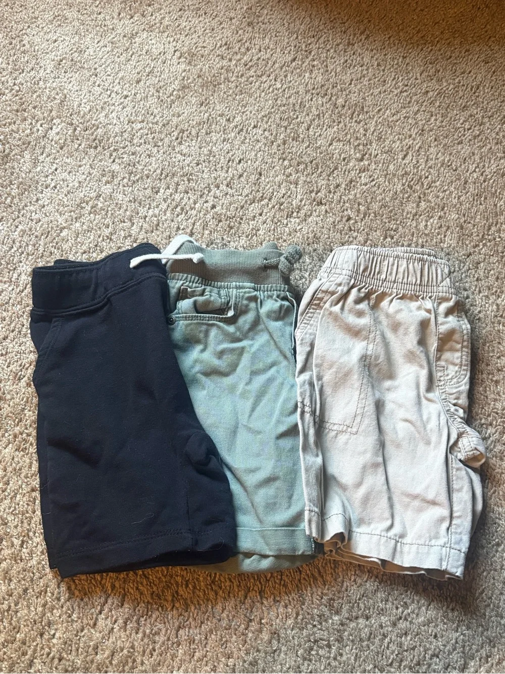 Toddler Boy Shorts - Black, Green, Tan (Carters and Old Navy)